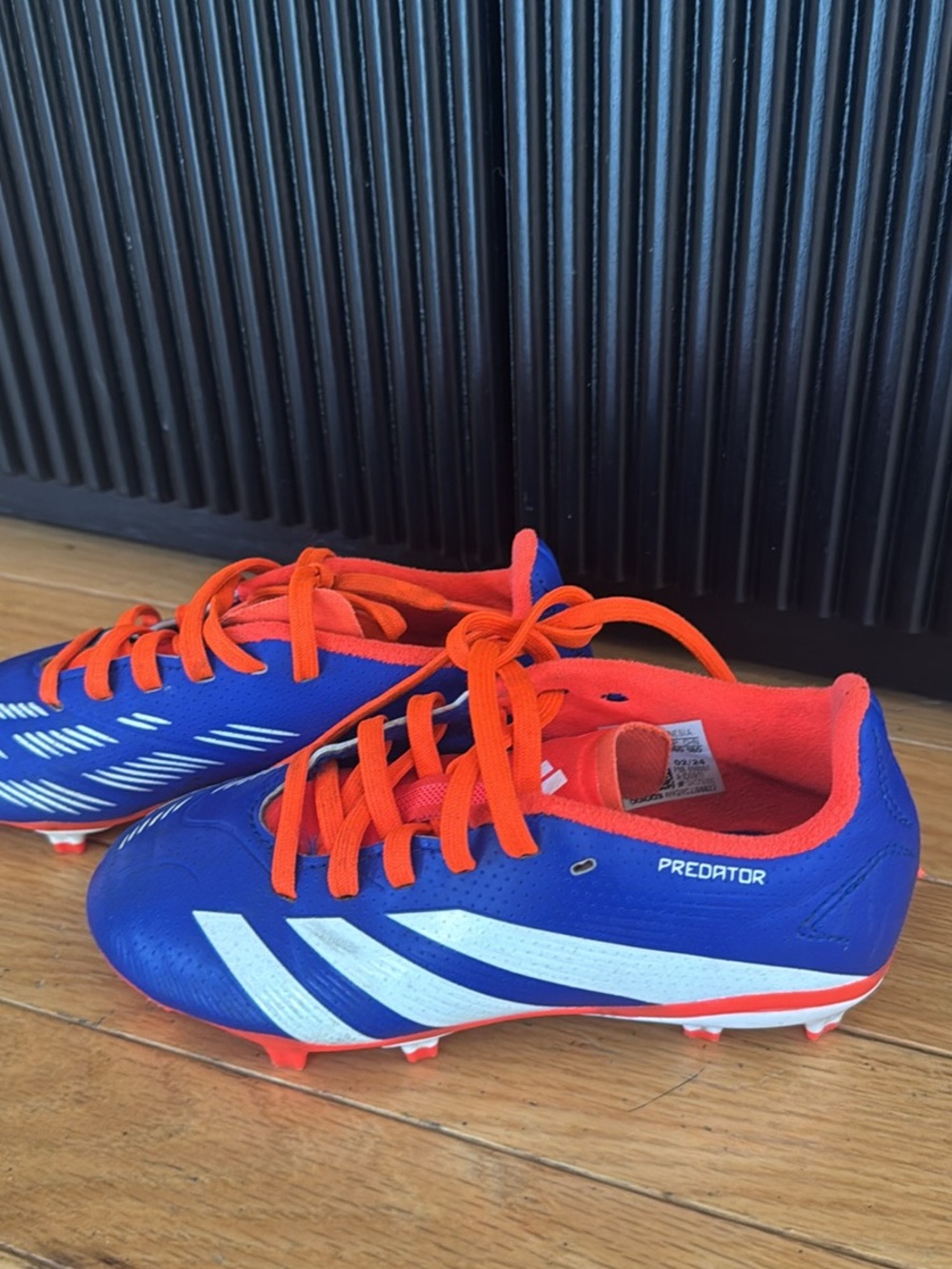 Adidas Predator Kids' Blue & Orange Soccer Cleats size 12